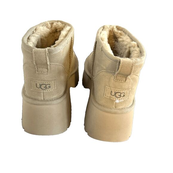 UGG Classic Ultra Mini New Heights Womens Beige Classic Fashion Boots Sz 10 NEW - Picture 5 of 8